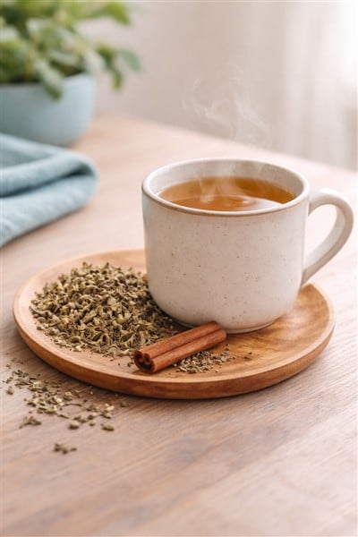 Tulsi-Tee mit Zimt – wohltuend für Stress, Verdauung und innere Balance